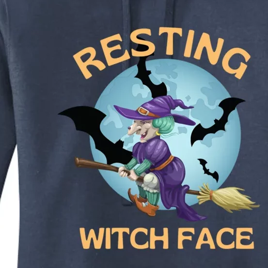 Resting Witch Face Fun Halloween Gift Women's Pullover Hoodie