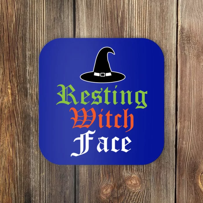 Resting Witch Face Halloween Gift Coaster