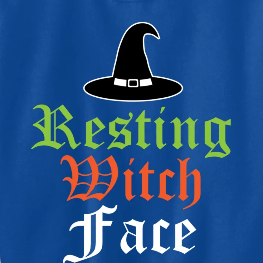 Resting Witch Face Halloween Gift Kids Sweatshirt