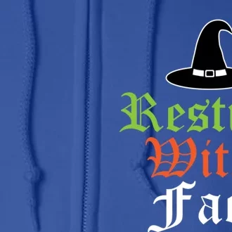 Resting Witch Face Halloween Gift Full Zip Hoodie