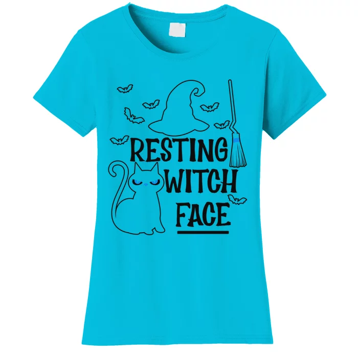 Resting Witch Face Halloween Design Gift Women's T-Shirt