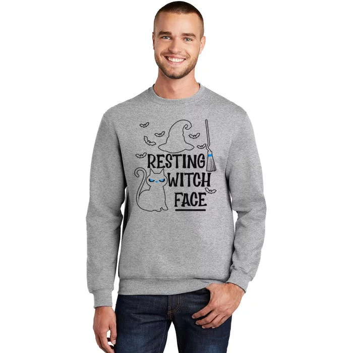 Resting Witch Face Halloween Design Gift Sweatshirt