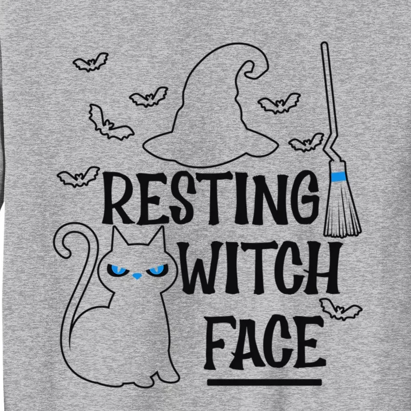 Resting Witch Face Halloween Design Gift Sweatshirt