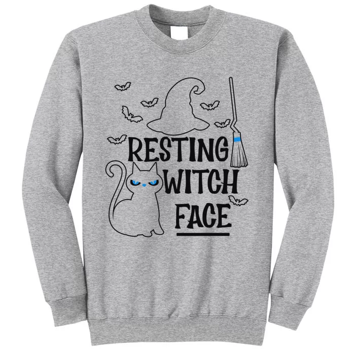 Resting Witch Face Halloween Design Gift Sweatshirt