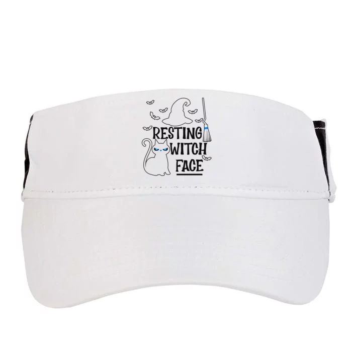 Resting Witch Face Halloween Design Gift Adult Drive Performance Visor