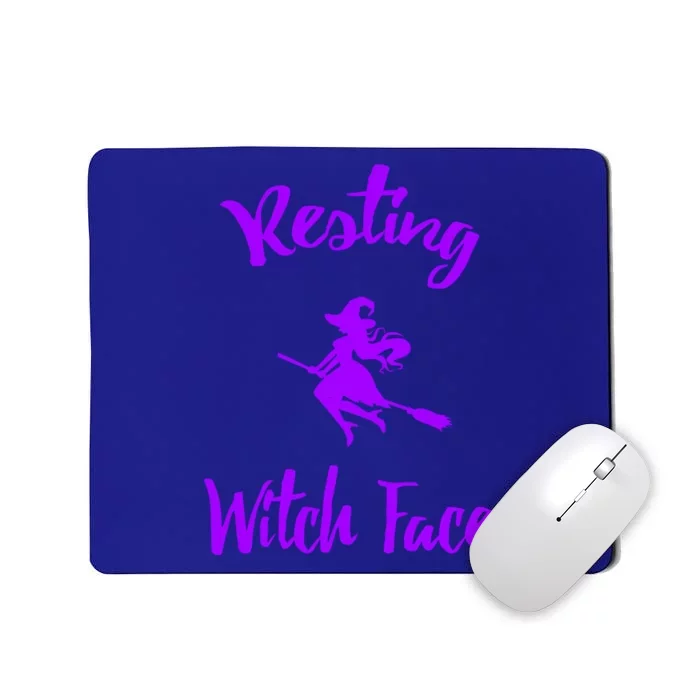 Resting Witch Face Funny Halloween Hallows Eve Ghoulish Funny Gift Mousepad