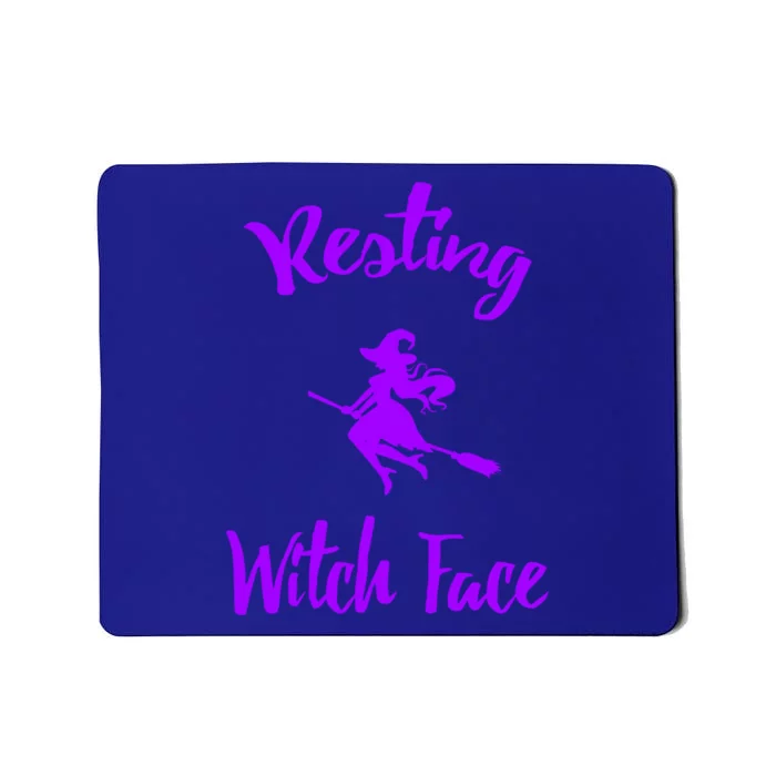 Resting Witch Face Funny Halloween Hallows Eve Ghoulish Funny Gift Mousepad