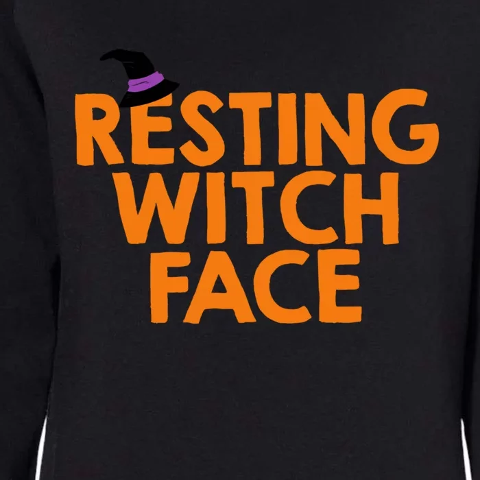 Resting Witch Face Halloween Gift Womens California Wash Sweatshirt