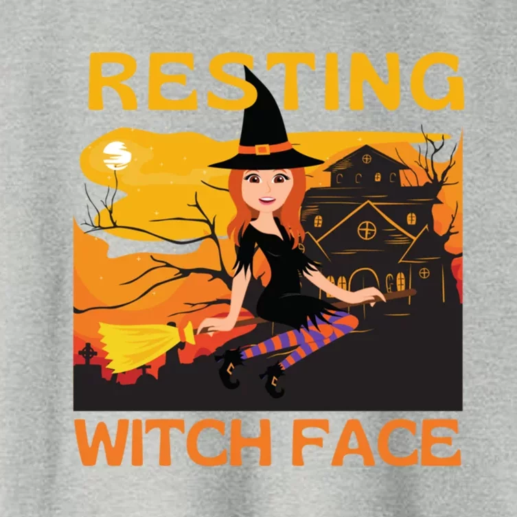 Resting Witch Face Fun Halloween Meaningful Gift Women's Crop Top Tee