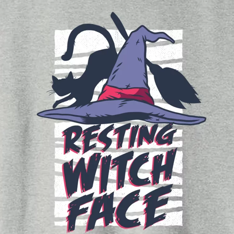 Resting Witch Face Funny Halloween Coven Meme Gift Women's Crop Top Tee