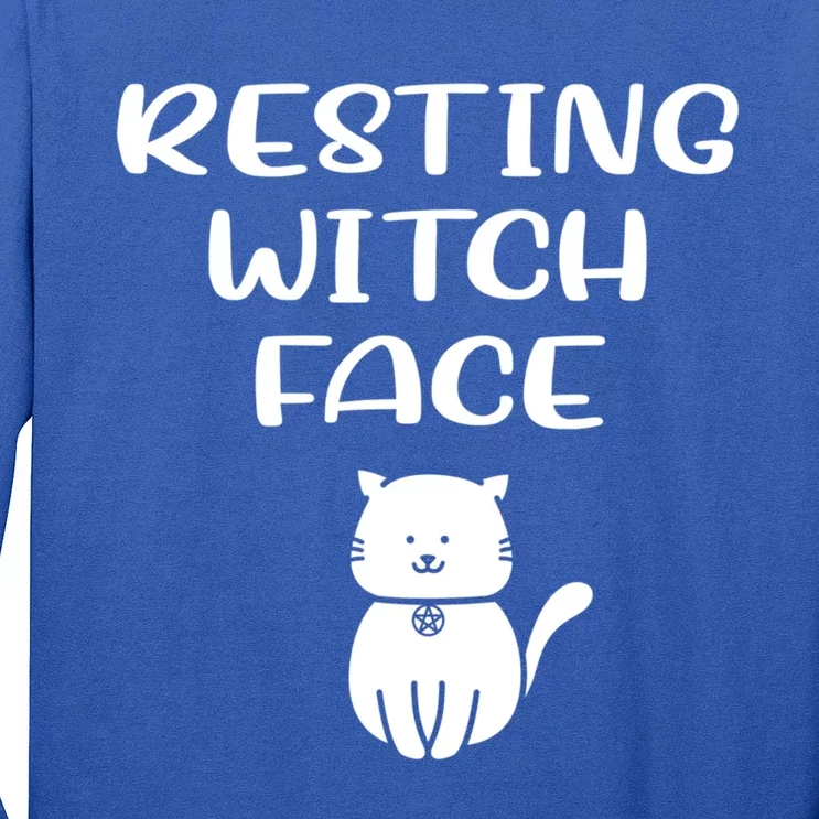 Resting Witch Face Pentacle Cat Wiccan Pagan Cheeky Witch Meaningful Gift Long Sleeve Shirt