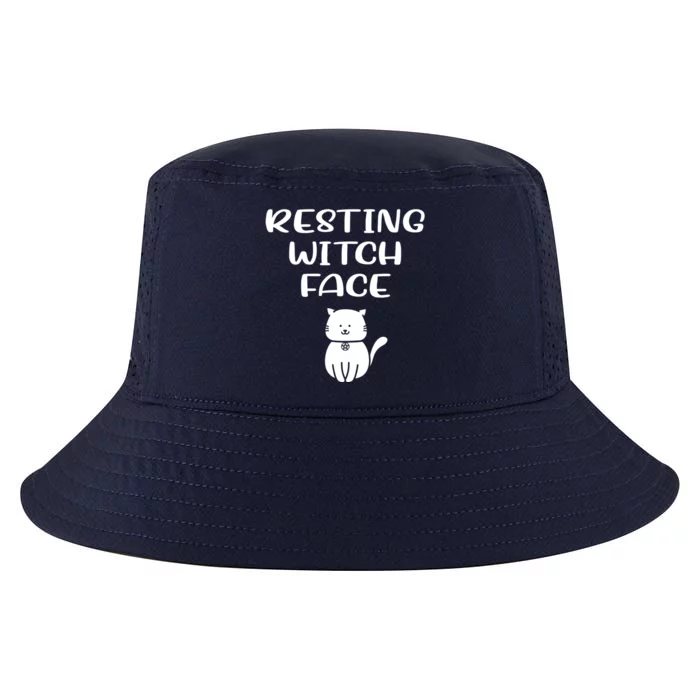 Resting Witch Face Pentacle Cat Wiccan Pagan Cheeky Witch Meaningful Gift Cool Comfort Performance Bucket Hat