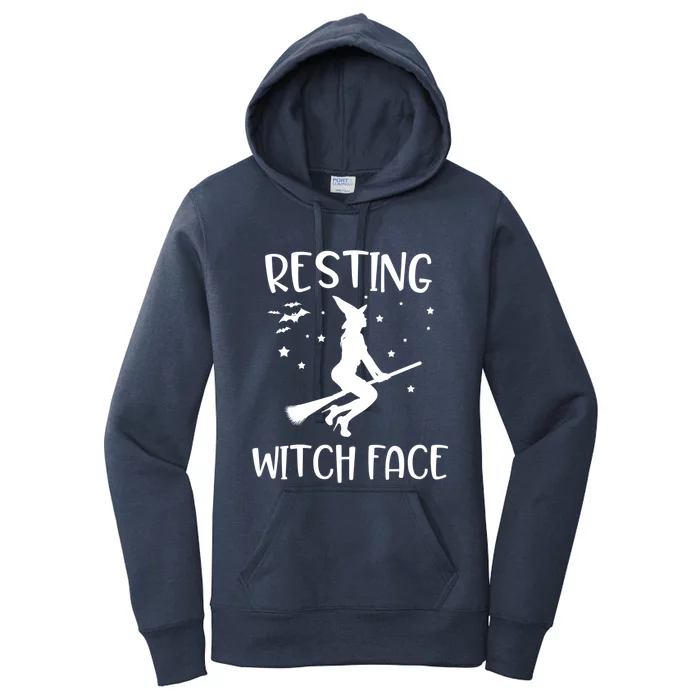 Resting Witch Face Funny Happy Halloween Party Saying Gift Cool Gift Women's Pullover Hoodie