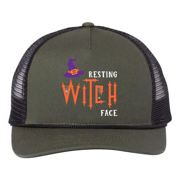 Resting Witch Face Funny Halloween Witch Costume Gift Cute Gift Retro Rope Trucker Hat Cap