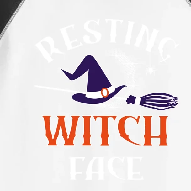 Resting Witch Face Funny Spooky Broomstick Halloween Party Gift Toddler Fine Jersey T-Shirt