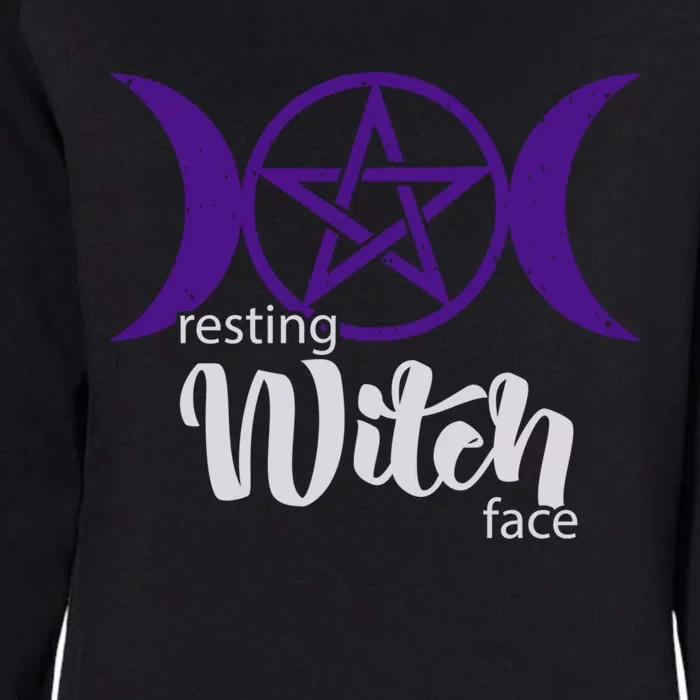 Resting Witch Face Wiccan Occult Pagan Gift Womens California Wash Sweatshirt