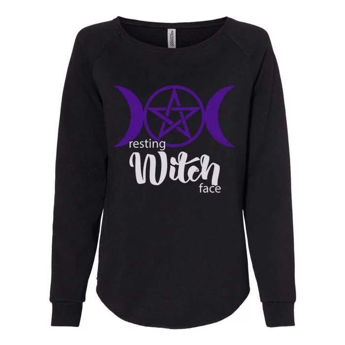 Resting Witch Face Wiccan Occult Pagan Gift Womens California Wash Sweatshirt