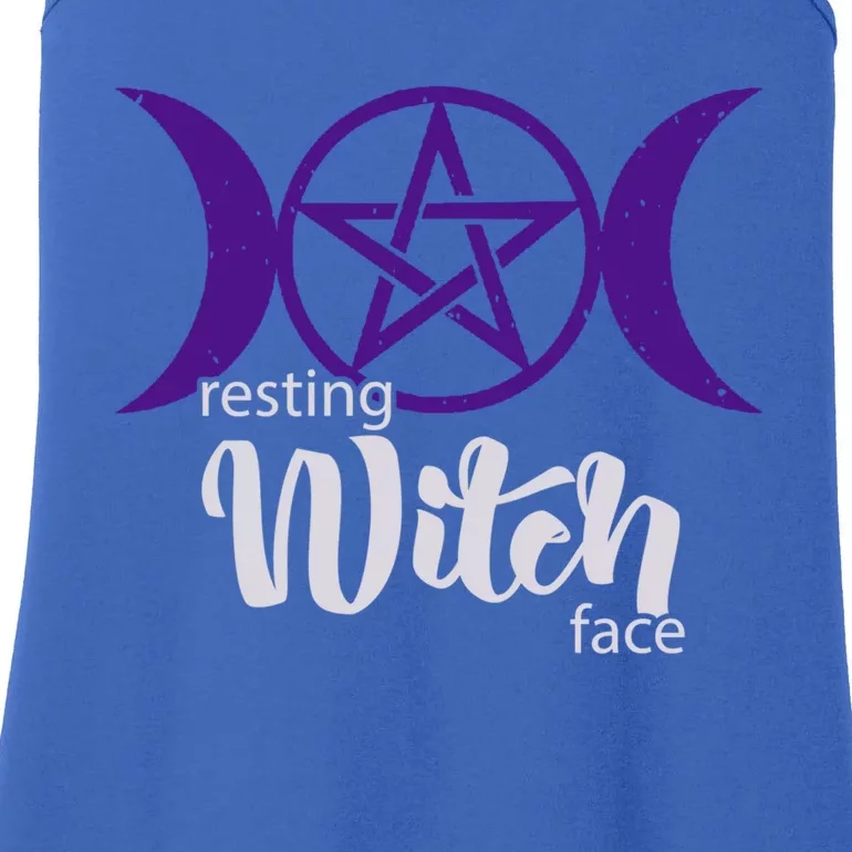 Resting Witch Face Wiccan Occult Pagan Gift Ladies Essential Tank