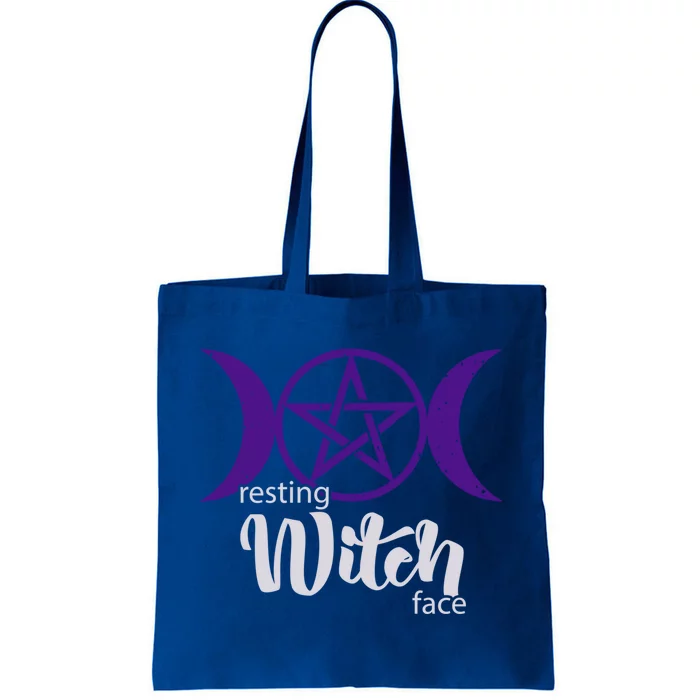 Resting Witch Face Wiccan Occult Pagan Gift Tote Bag