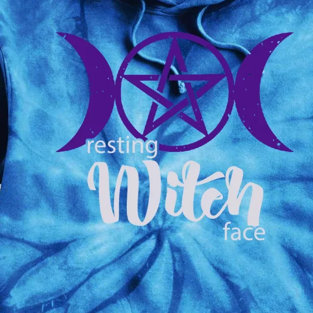 Resting Witch Face Wiccan Occult Pagan Gift Tie Dye Hoodie