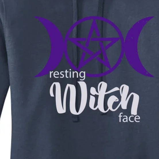 Resting Witch Face Wiccan Occult Pagan Gift Women's Pullover Hoodie