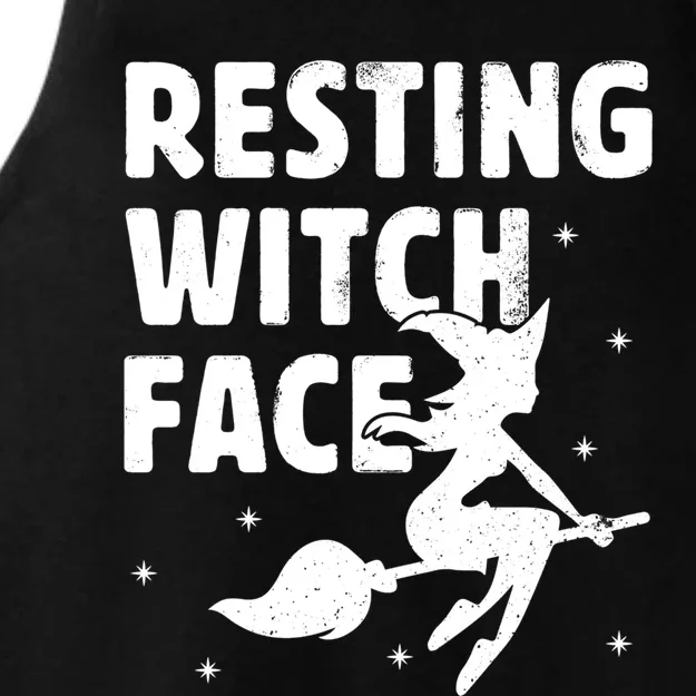 Resting Witch Face Gift Witches Halloween Costume Gift Ladies Tri-Blend Wicking Tank