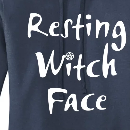 Resting Witch Face Funny Wiccan Pagan Cheeky Witch Gift Women's Pullover Hoodie