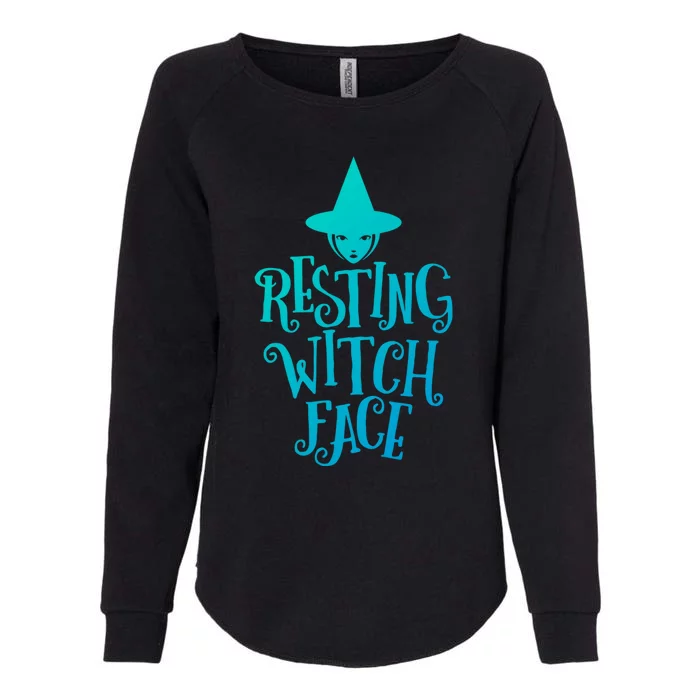 Resting Witch Face Funny Halloween Cool Gift Womens California Wash Sweatshirt