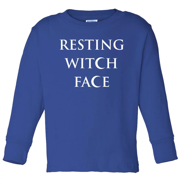 Resting Witch Face Gothic Wiccan Great Gift Toddler Long Sleeve Shirt