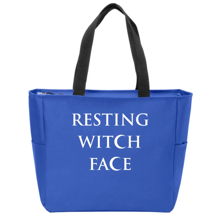 Resting Witch Face Gothic Wiccan Great Gift Zip Tote Bag