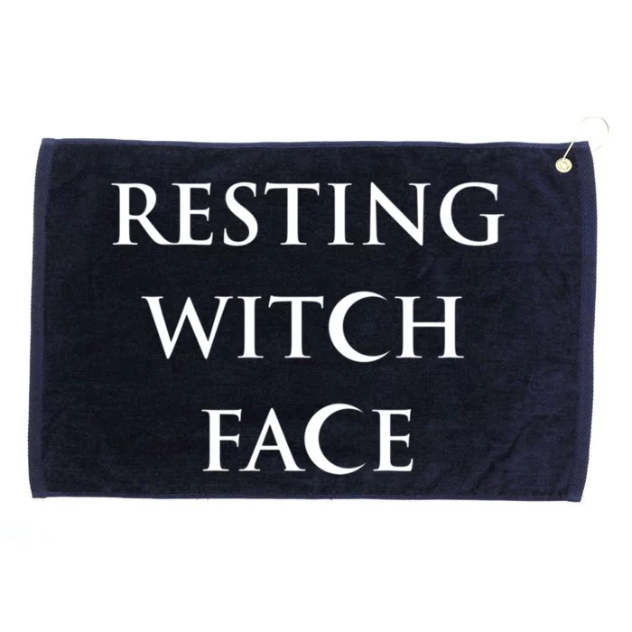 Resting Witch Face Gothic Wiccan Great Gift Grommeted Golf Towel