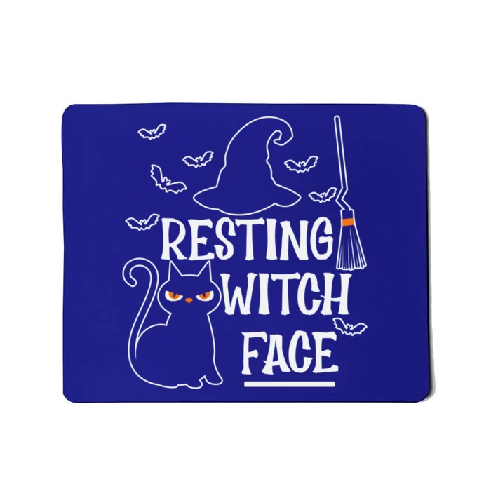 Resting Witch Face Halloween Design Cute Gift Mousepad