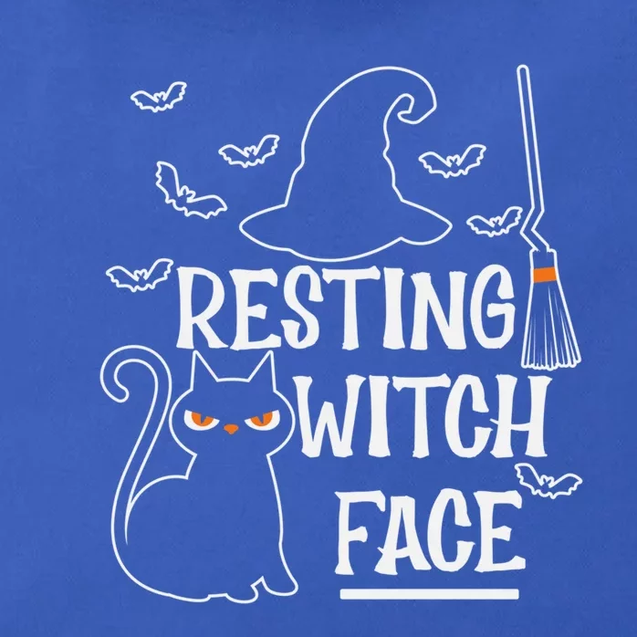 Resting Witch Face Halloween Design Cute Gift Zip Tote Bag