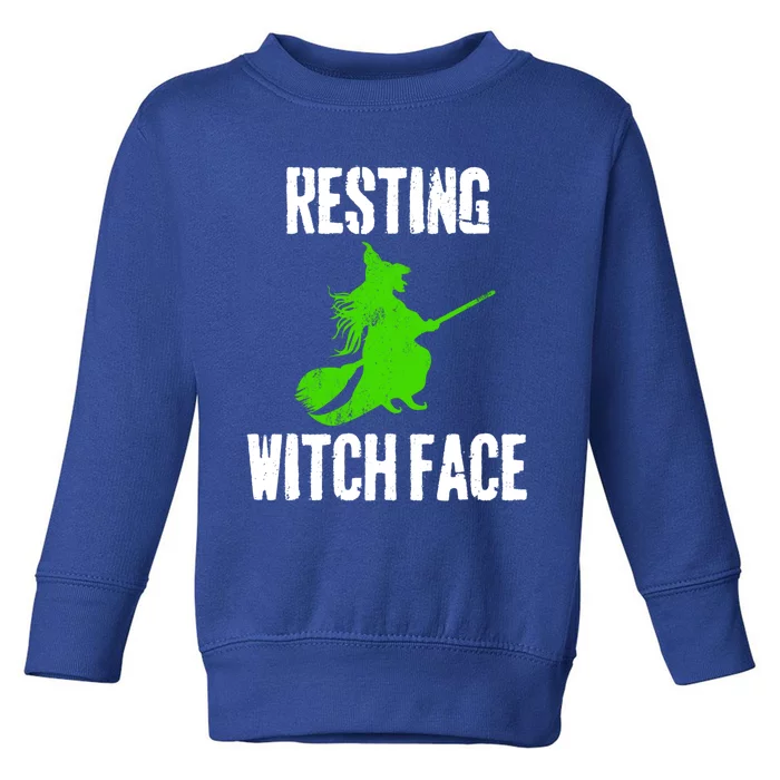 Resting Witch Face Halloween Costume Funny Gift Toddler Sweatshirt