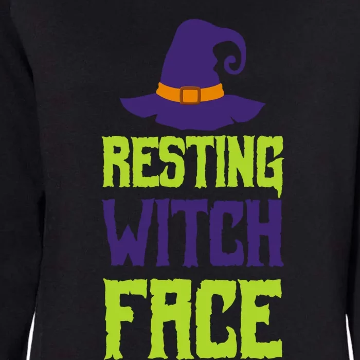 Resting Witch Face Halloween Costume Witchy Hat Gift Womens California Wash Sweatshirt