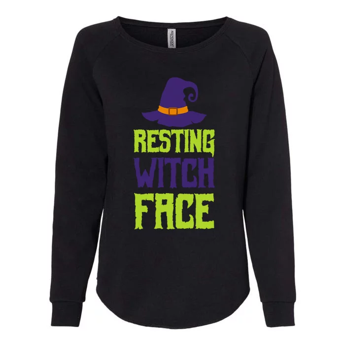 Resting Witch Face Halloween Costume Witchy Hat Gift Womens California Wash Sweatshirt