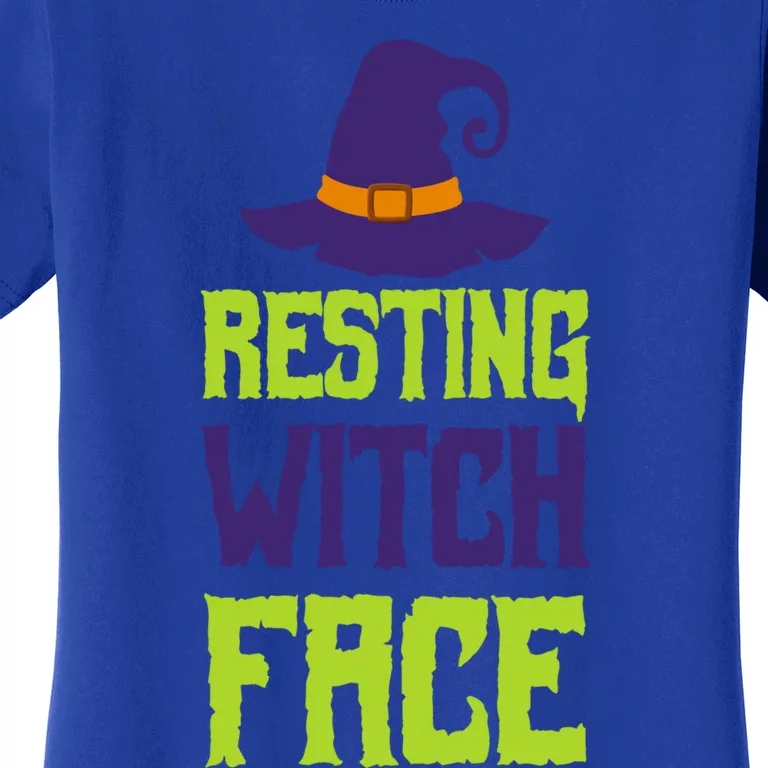 Resting Witch Face Halloween Costume Witchy Hat Gift Women's T-Shirt