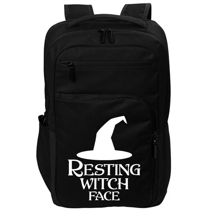 Resting Witch Face Silly Halloween Gift Impact Tech Backpack