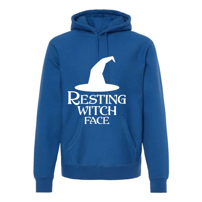 Resting Witch Face Silly Halloween Gift Premium Hoodie