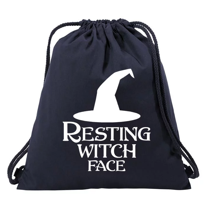 Resting Witch Face Silly Halloween Gift Drawstring Bag