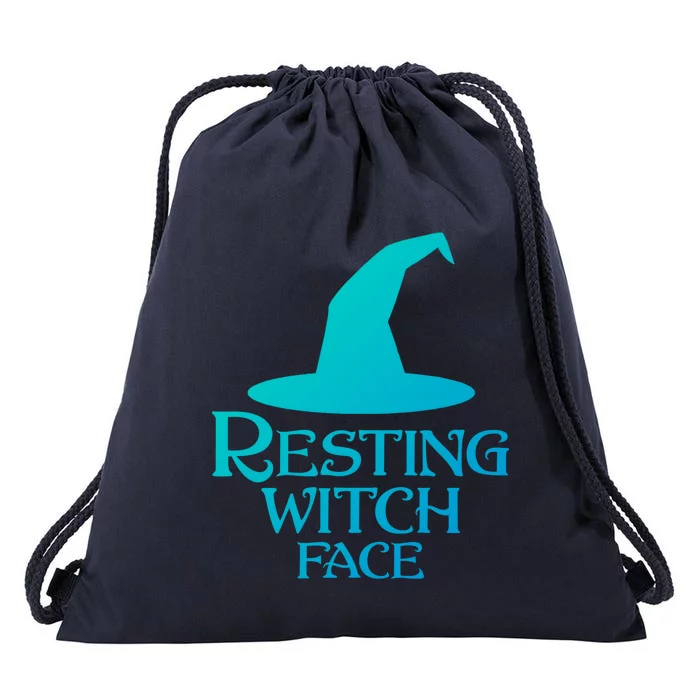 Resting Witch Face Silly Halloween Gift Drawstring Bag