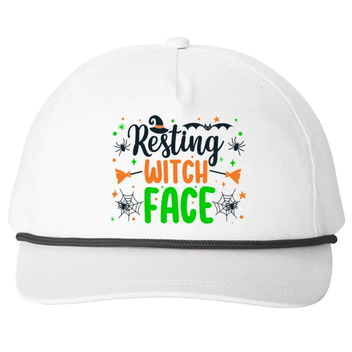 Resting Witch Face Spooky Halloween Vibes Meaningful Gift Snapback Five-Panel Rope Hat