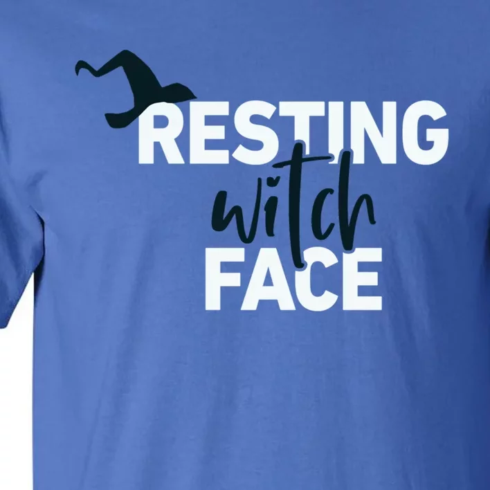 Resting Witch Face Halloween Witch Hat Black Gift Tall T-Shirt