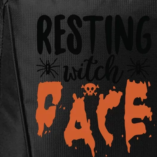 Resting Witch Face Halloween Humor Gift City Backpack