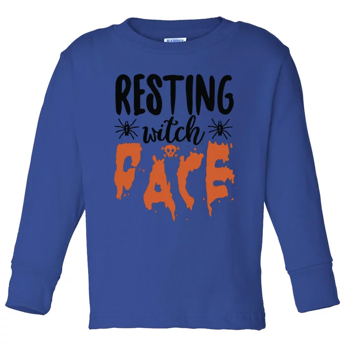 Resting Witch Face Halloween Humor Gift Toddler Long Sleeve Shirt