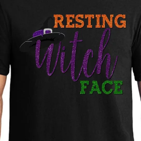 Resting Witch Face Pretty Halloween Witches Hat Wife Mom Gift Pajama Set