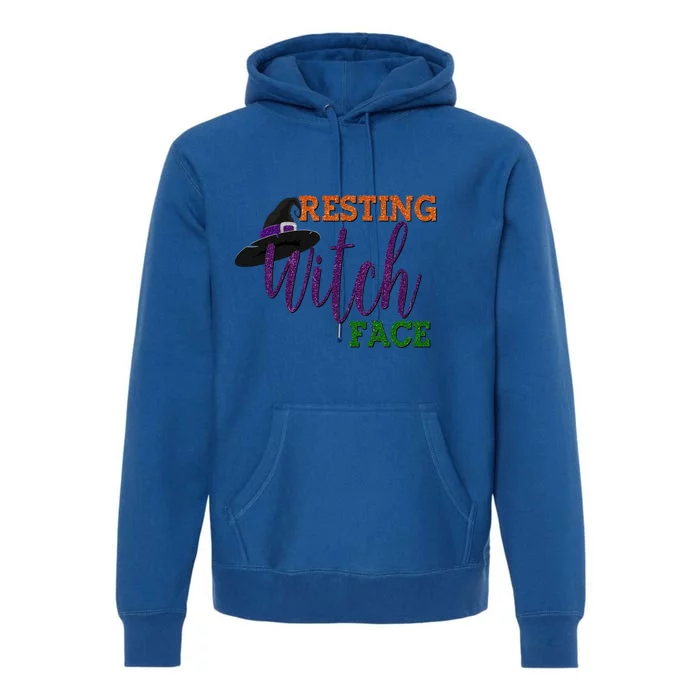 Resting Witch Face Pretty Halloween Witches Hat Wife Mom Gift Premium Hoodie