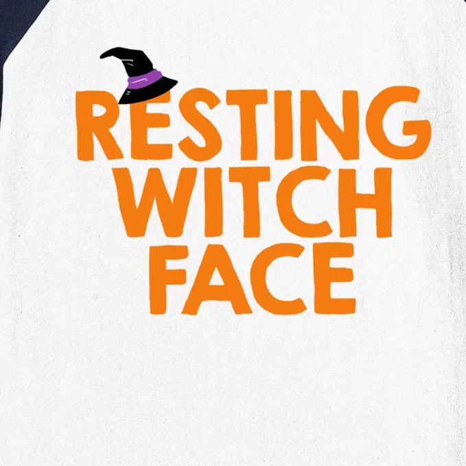 Resting Witch Face Halloween Great Gift Baseball Sleeve Shirt