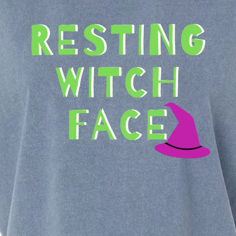 Resting Witch Face Halloween Statet Cool Gift Garment-Dyed Women's Muscle Tee