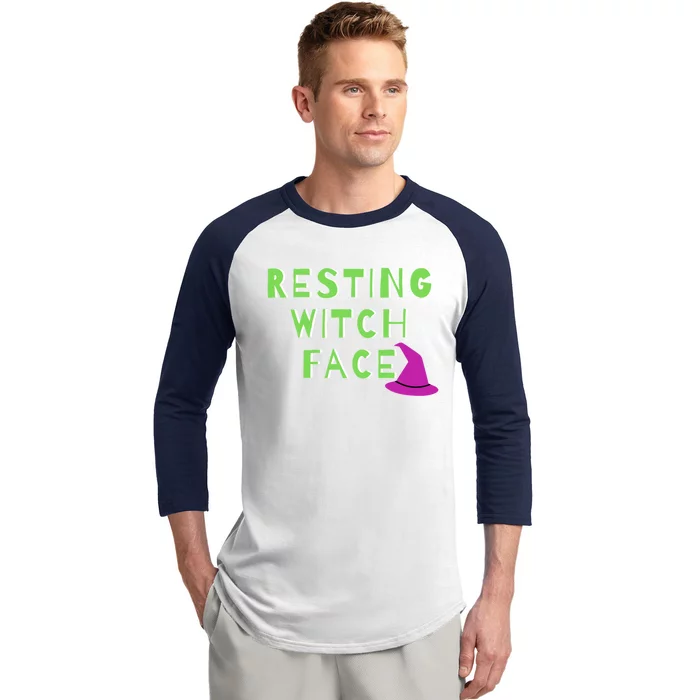 Resting Witch Face Halloween Statet Cool Gift Baseball Sleeve Shirt